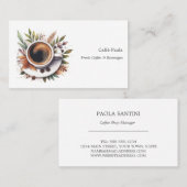 水色コーヒーカップ 名刺 (正面/裏面)