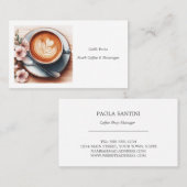 水色コーヒーカップ 名刺 (正面/裏面)