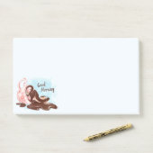 水色コーヒーキャット ポストイット (デスク)