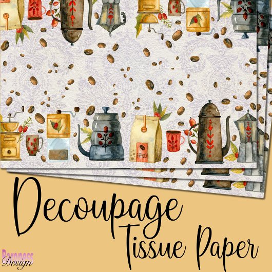 水色コーヒーグラインダーポットマグ豆レース 薄葉紙