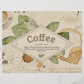 水色コーヒーコラージスクーブック紙 (裏面)