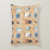 水色コーヒーラッピング紙タンクトップ アクセントクッション (正面(垂直))