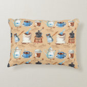 水色コーヒーラッピング紙タンクトップ アクセントクッション (裏面)