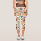 水色コーヒーラッピング紙タンクトップ カプリレギンス (裏面)