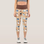 水色コーヒーラッピング紙タンクトップ カプリレギンス (正面)