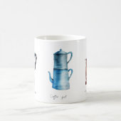 水色コーヒー粉砕機、ポット及び浸透器 コーヒーマグカップ (中央)