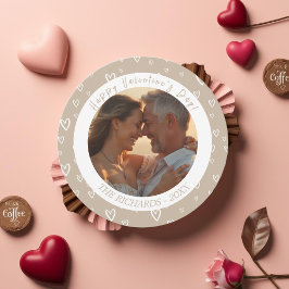 水色コーヒー色ハート写真 シーズンカード