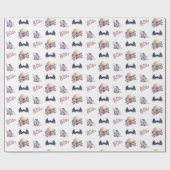 水色ゴシックスカルバラRavenこうもりブギフト ラッピングペーパー (フラット)