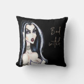 水色ゴシック悪い魔女ハロウィーン クッション (正面)