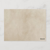 水色ゴシック様式の渦巻き表の番号葉書 ポストカード (裏面)