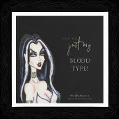 水色ゴシック魔女ハロウィーンブラック スタンダードカクテルナプキン