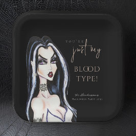 水色ゴシック魔女ハロウィーン紙プレート ペーパープレート