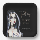 水色ゴシック魔女ハロウィーン紙プレート ペーパープレート (正面)