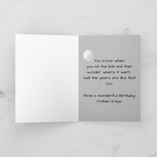 水色ゴルフおもしろいゴルフ兄義父 カード (内部)