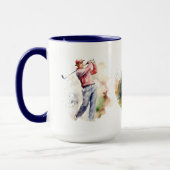 水色ゴルファー マグカップ (左)