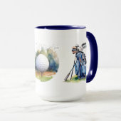 水色ゴルファー マグカップ (正面右)