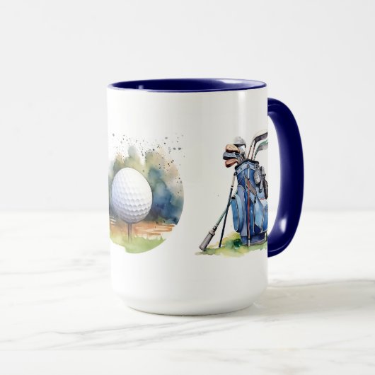 水色ゴルファー マグカップ (正面右)