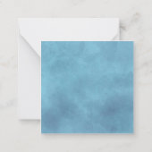 水色ゴルフカートのギフト囲いカード ノートカード (裏面)