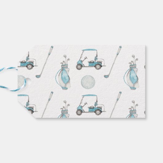 水色ゴルフギフトラベル ギフトタグ (裏面横)