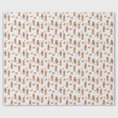 水色ゴールデンレトリバークリスマスドッグス ラッピングペーパー (フラット)