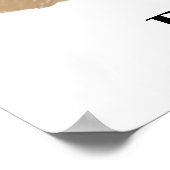 水色ゴールデンレトリバーパーソナライズされたポートレート ポスター (角)