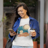 水色ゴールデンレトリバーラブラドールドッグカスタマイズ Tシャツ