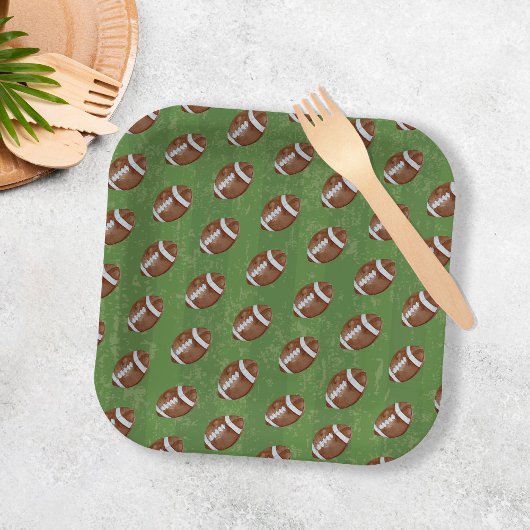 水色サッカーボーイバースデーパーティー ペーパープレート