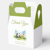 水色サッカー赤ちゃんシャワー フェイバーボックス (オープン)