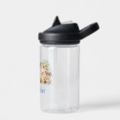 水色サファリジャングルベビーアニマルブルー ウォーターボトル (左面)