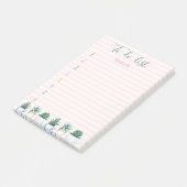 水色サボテンのストライプのDoリスト ポストイット (アングル)