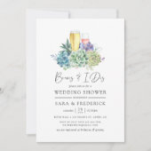 水色サボテン多肉種ブリュウとドス 招待状 (正面)