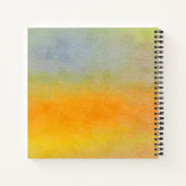 水色サンセットカップルバケットリストカスタムギフト ノートブック (裏面)