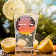 水色サンセットパーム感謝していビーチ結婚ズ