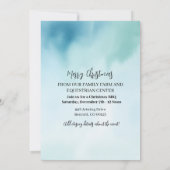 水色サンタと馬 招待状 (裏面)