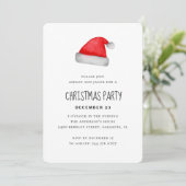 水色サンタクロース。クリスマス企業のパーティー 招待状 (スタンド正面)