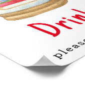 水色サンタスレッド – ドリンク ポスター (角)