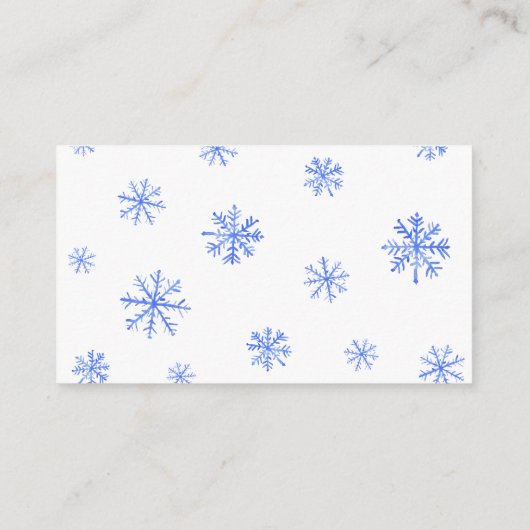 水色サンタハット – ディスプレイシャワー エンクロージャーカード (裏面)