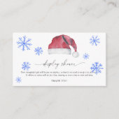水色サンタハット – ディスプレイシャワー エンクロージャーカード (正面)