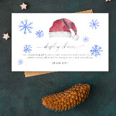 水色サンタハット – ディスプレイシャワー エンクロージャーカード