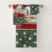 水色サンタバスタオル(家族名付) バスタオルセット (インサイチュ)