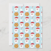 水色サンタミルク&クッキースワップ招待状 サンキューカード (裏面)