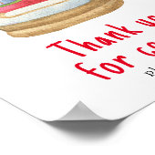 水色サンタ切り – ありがとうござ来う ポスター (角)