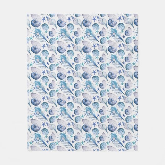 水色シェル フリースブランケット (正面)