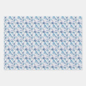 水色シェル ラッピングペーパーシート (正面3)