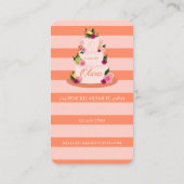 水色シタスフローラ3層ケーキケーキベーカリー 名刺 (裏面)