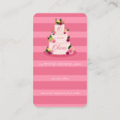 水色シタスフローラ3層ケーキケーキベーカリー 名刺 (裏面)