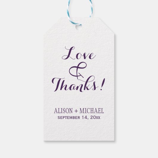 水色シックな牡丹パステルブーケ感謝していユーザ ギフトタグ (裏面)