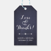 水色シック牡丹ウィンターネイビーブルーありがとう ギフトタグ (裏面)