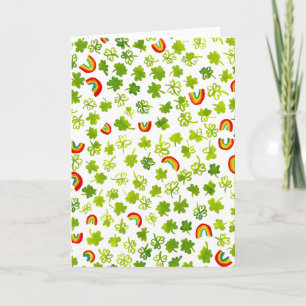 水色シャムロック&レインボーアイリッシュセントパティーズ カード