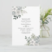 水色シルバーセージのリハーサルディナー 招待状 (スタンド正面)